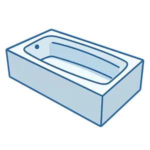Cartoon-style bathtub for bathtub refinishing NYC company