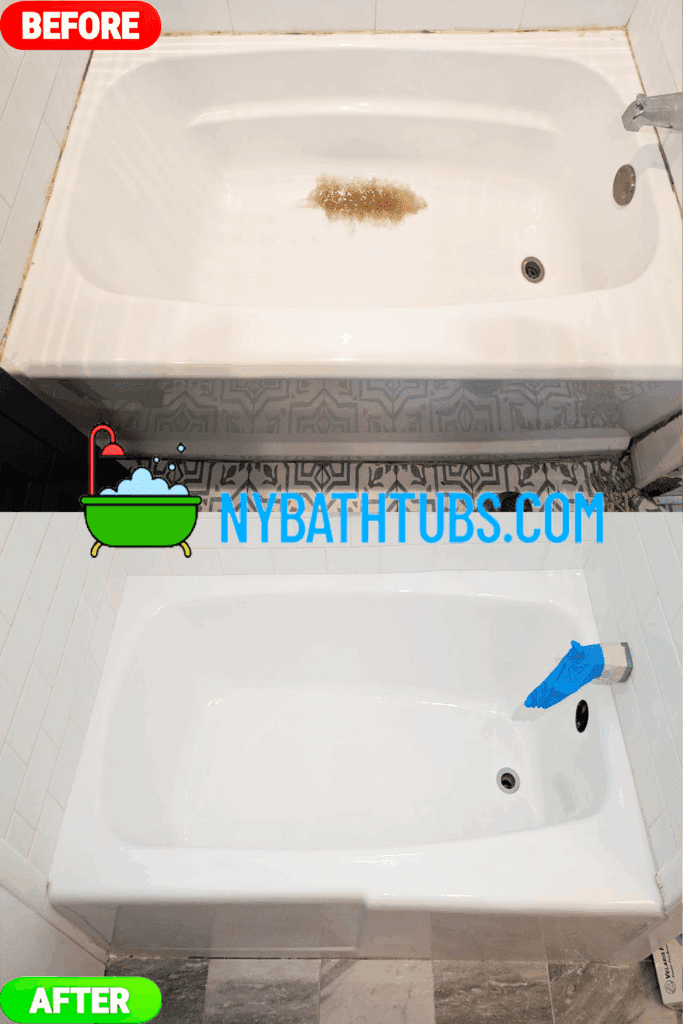 Clean bathtub refinishing in NYC.
